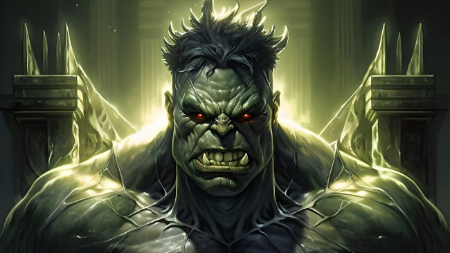 Обои картинки фото рисованное, комиксы, нейросети, графика, нейроарт, ai, art, нейронные, сети, рисунки, нейро, искусство, халк