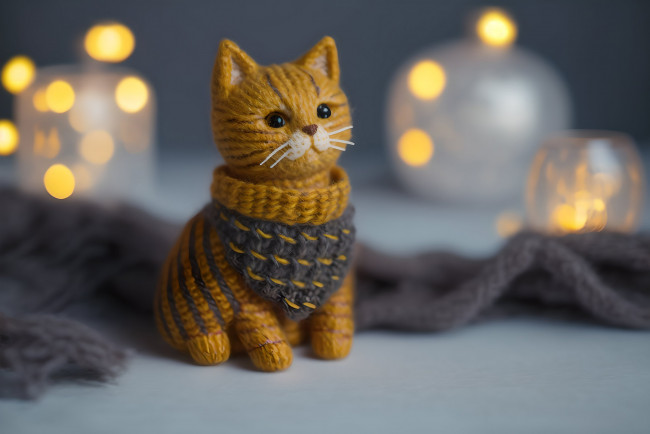 Обои картинки фото разное, ремесла,  поделки,  рукоделие, нейросети, графика, нейроарт, ai, art, нейронные, сети, рисунки, нейро, искусство, вязаный, кот