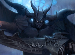 обоя видео игры, lineage ii,  the chaotic chronicle, демон, оружие