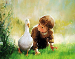 Картинка рисованные дети