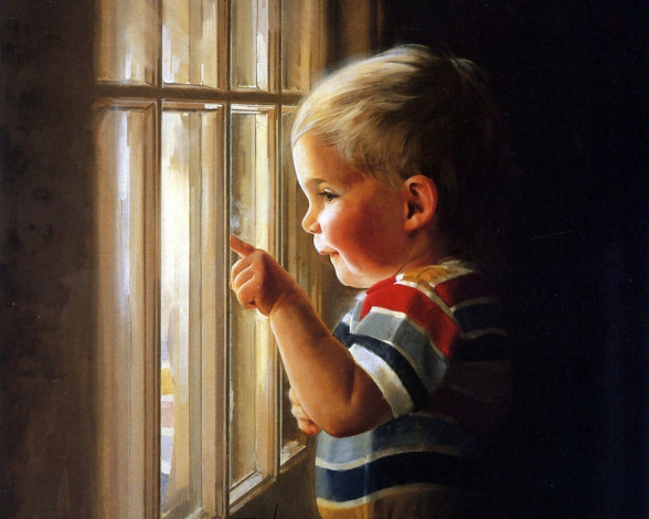 Обои картинки фото рисованные, дети