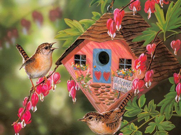 Обои картинки фото рисованные, животные