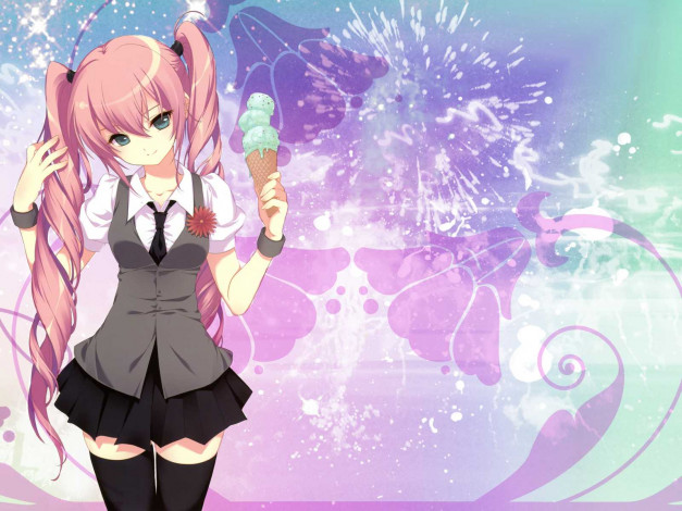 Обои картинки фото luka, megurine, аниме, vocaloid