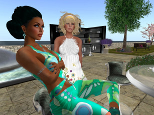 Картинка 3д графика people люди брюнетка блондинка