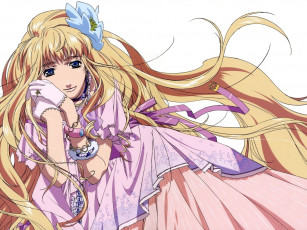 Картинка аниме macross frontier волосы бант девушка