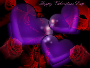 Картинка праздничные день св валентина сердечки любовь фрактал