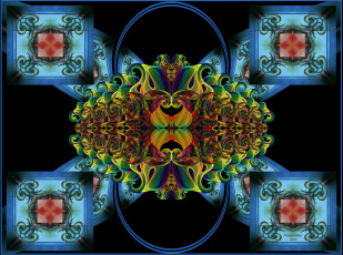 Картинка 3д графика fractal фракталы фрактал