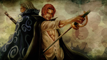 Картинка one piece аниме shanks ben beckman