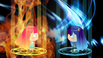 обоя векторная, графика, девушки