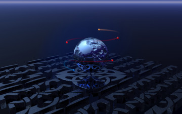 Картинка 3д графика modeling моделирование шар узор