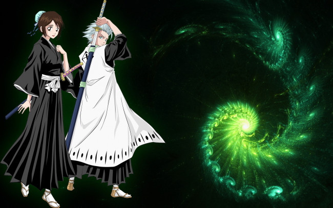 Обои картинки фото аниме, bleach, мальчик, оружие