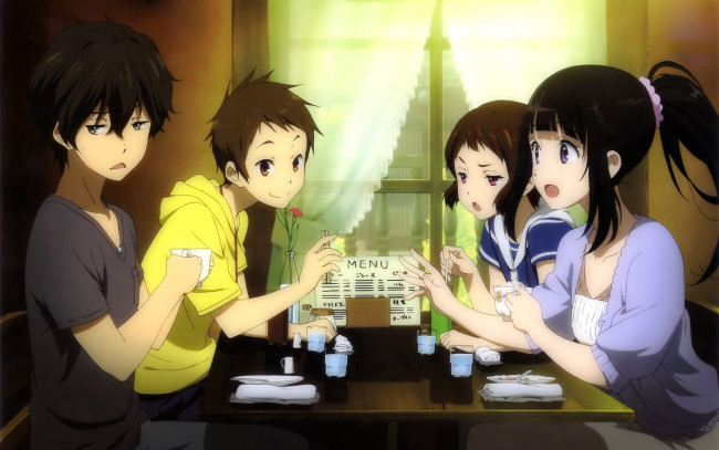 Обои картинки фото hyouka, аниме