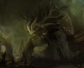 Картинка фэнтези существа рога