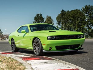 обоя автомобили, dodge, зеленый, challenger, r-t, 2015, г, lc, scat, pack