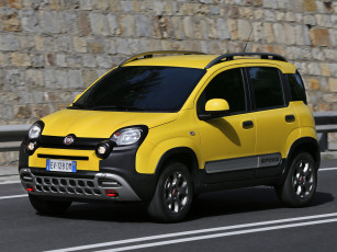 обоя автомобили, fiat, желты, 2014г, cross, 319, panda