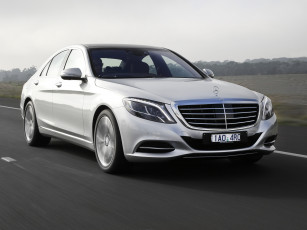 обоя автомобили, mercedes-benz, bluetec, s, 300, w222, au-spec, 2014г, светлый