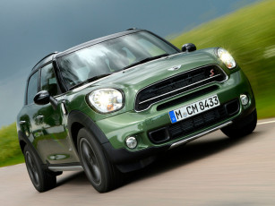 Картинка автомобили mini s countryman cooper зеленый 2014г r60