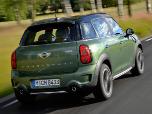 обоя автомобили, mini, s, countryman, cooper, зеленый, 2014г, r60
