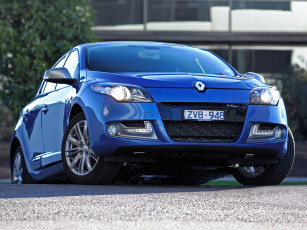 обоя автомобили, renault, синий, au-spec, line, gt, mеgane