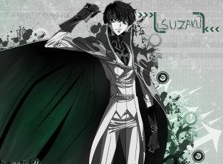 Картинка аниме code+geass парень код гиасс плащ взгляд белый костюм