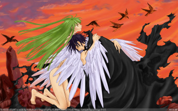 Картинка аниме code+geass арт код гиас девушка ангел парень