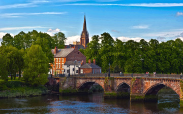 Картинка Честер+ англия города -+мосты река