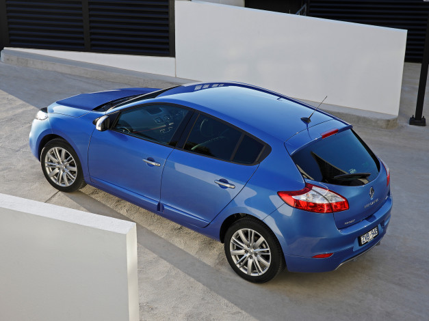 Обои картинки фото автомобили, renault, line, gt, mеgane, синий, au-spec