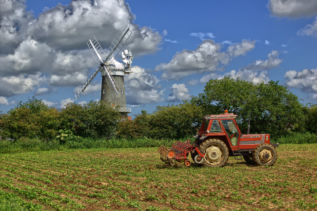 Обои картинки фото техника, тракторы, трактор, поле