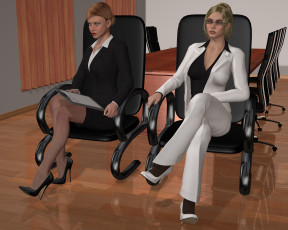 Картинка she+wolf+ii 3д+графика фантазия+ fantasy девушки взгляд фон