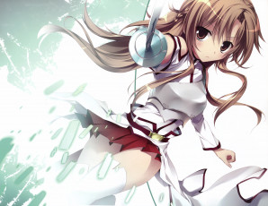 Картинка аниме sword+art+online sword art online yuuki asuna karory арт асуна девушка оружие