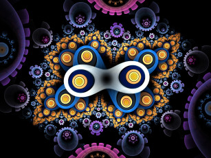 Картинка 3д+графика фракталы+ fractal узор фон цвета