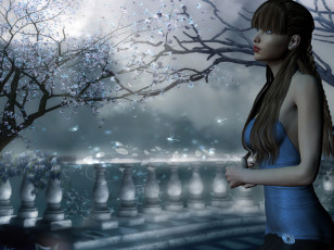 Картинка 3д+графика люди+ people девушка взгляд фон