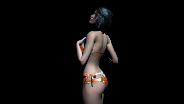 Картинка 3д+графика люди+ people девушка взгляд фон