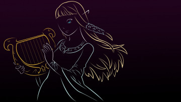 Картинка рисованное люди фон взгляд девушка лира