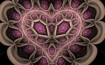 Картинка 3д+графика фракталы+ fractal узор фон цвета