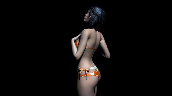 Обои картинки фото 3д графика, люди , people, девушка, взгляд, фон