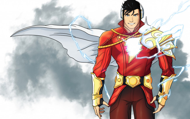 Обои картинки фото рисованное, комиксы, shazam, captain, marvel, billy, batson, супергерой, фантастика
