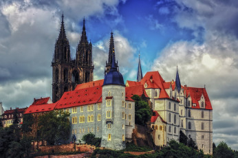 Картинка германия города замки+германии деревья облака