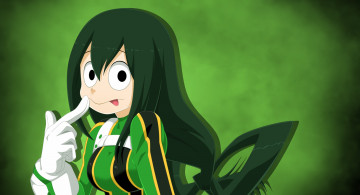 Картинка аниме boku+no+hero+academia взгляд девушка фон