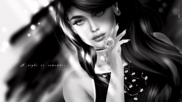 Картинка 3д+графика портрет+ portraits нуар девушка кольцо