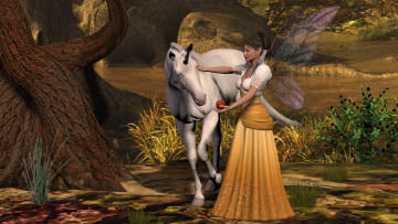 Картинка 3д+графика эльфы+ elves фон взгляд девушка