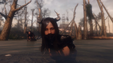 Картинка 3д+графика существа+ creatures девушка взгляд фон