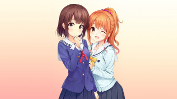 Картинка аниме unknown +другое взгляд девушки фон