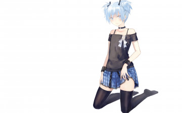 обоя аниме, ansatsu kyoushitsu, нагиса, юбка, девочка, чулки