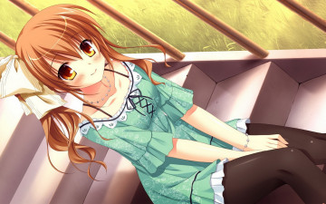 Картинка аниме unknown +другое ступени улыбка девочка