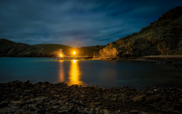 Картинка австралия природа побережье камни водоем пристань холмы