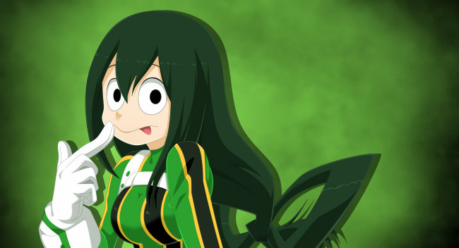 Обои картинки фото аниме, boku no hero academia, взгляд, девушка, фон