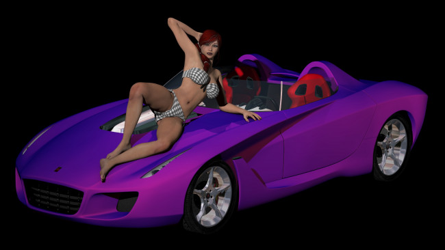 Обои картинки фото 3д графика, люди-авто, мото , people- car ,  moto, фон, взгляд, девушка