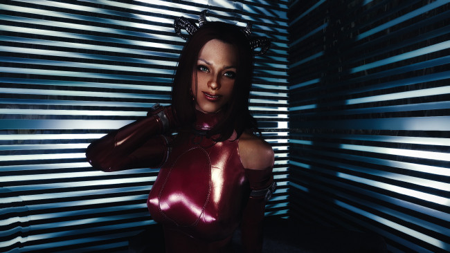 Обои картинки фото 3д графика, существа , creatures, фон, взгляд, девушка