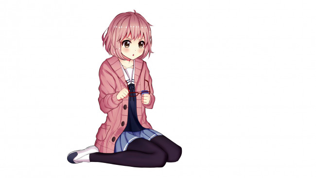 Обои картинки фото аниме, kyoukai no kanata, фон, взгляд, девушка